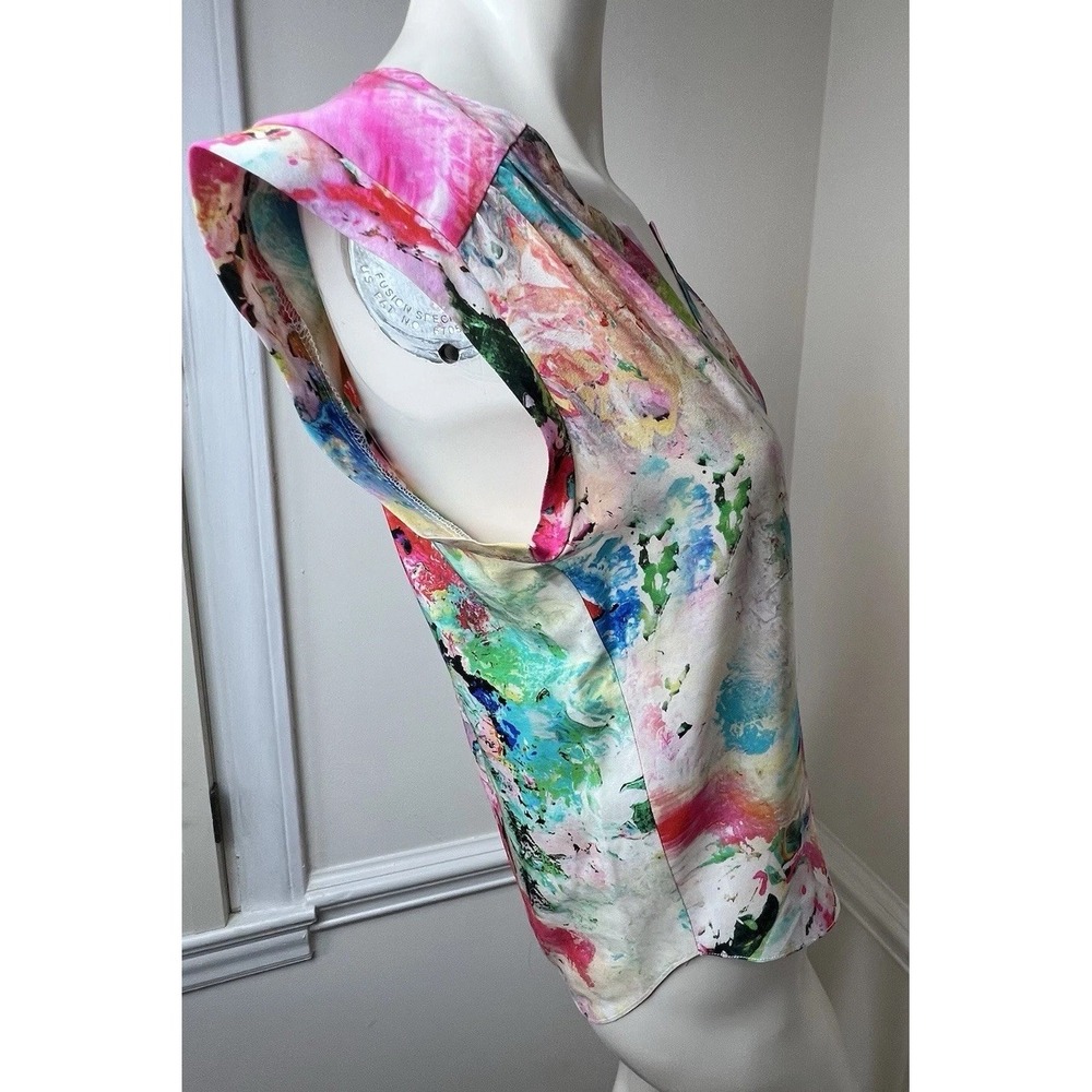 Amanda Uprichard Small  100% Silk Sleeveless Blouse - Picture 2 of 10